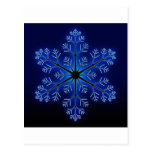 Blue Snowflake Postcard