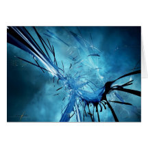 Blue Space Greeting Card