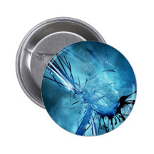Blue Space Pinback Button