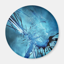 Blue Space Refrigerator Magnet