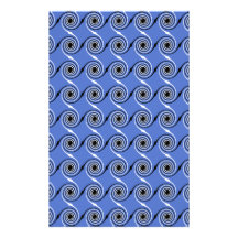 Blue Spiral Wave Graphic Pattern. Stationery Design
