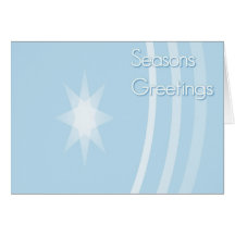 Blue Star Christmas Card