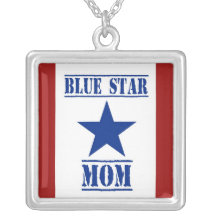 Blue Star Mum Military Pendant