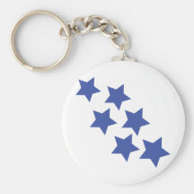 blue star rain icon key chain
