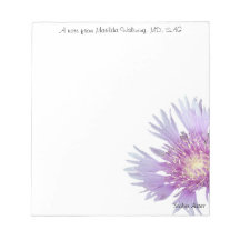 Blue Stokes Aster Notepad