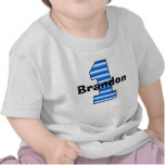 Blue Striped First Birthday Boy Shirt