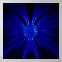 Blue Sun Print