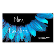 Blue  Sunflower Business Card B001 Template