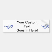 blue sunglasses.png bumper sticker