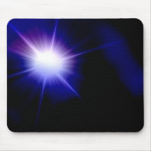 Blue sunlight over black mouse pads