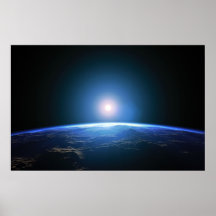 blue sunrise poster