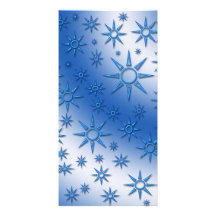 Blue suns seamless pattern photo card template