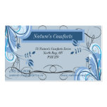 Blue Swirled Flowers Business Card
