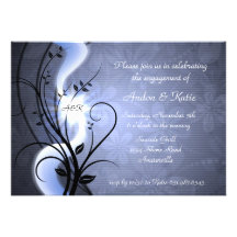 Blue Swirls Invitation