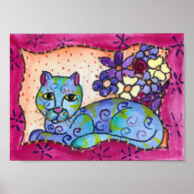 Blue Tabby Cat Posters