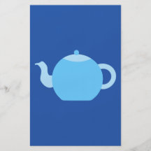 Blue Teapot on Navy Background. Personalised Flyer