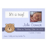 Blue teddy bear - It's a boy announcement