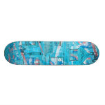 blue tee house skate board deck