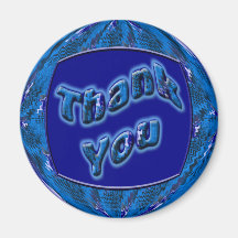 Blue Thank You Fridge Magnet