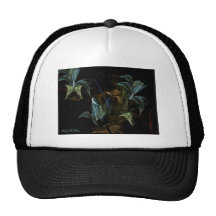 Blue Tiger Lilies Dancing Mesh Hat