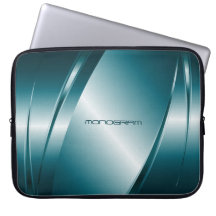 Blue Tint  Metallic Look-Stainless Steel Pattern Computer Sleeves