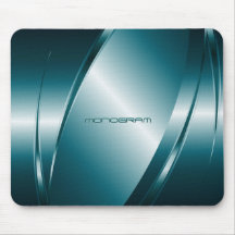 Blue Tint  Metallic Look-Stainless Steel Pattern Mousepad