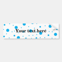 Blue tiny and big polka dots bumper sticker