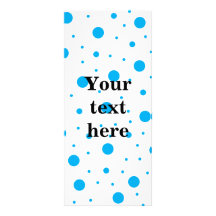 Blue tiny and big polka dots custom rack cards