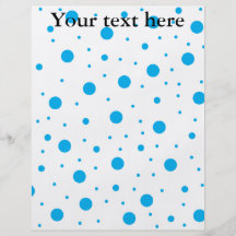 Blue tiny and big polka dots flyer design