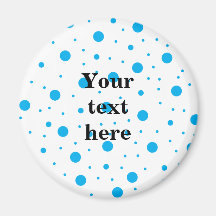 Blue tiny and big polka dots magnet