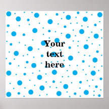 Blue tiny and big polka dots print