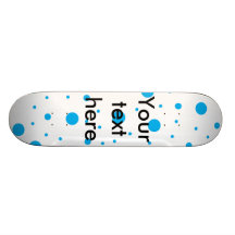 Blue tiny and big polka dots skate board decks