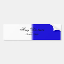 Blue to White Fade Bumper Stickers