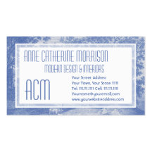 Blue Toil de Jouy French Country Shabby Elegance Business Card