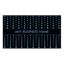 BLUE TRIANGLES PATTERN BUSINESS CARD TEMPLATE