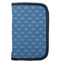 Blue Triangles Pattern Rickshaw Folio Planner