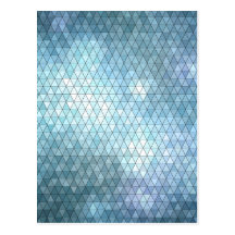 Blue triangles postcard