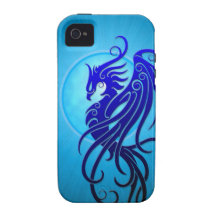 Blue Tribal Phoenix Case-Mate iPhone 4 Case