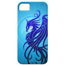 Blue Tribal Phoenix iPhone 5 Cover