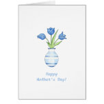 Blue Tulips Mother's Day Card