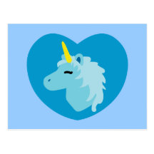 Blue Unicorn Post Cards