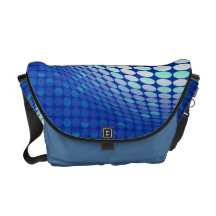 Blue Vector Pattern Rickshaw Messenger Bag