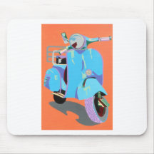 Blue Vespa Mouse Mat