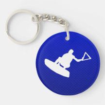 Blue Wakeboarder Keychains
