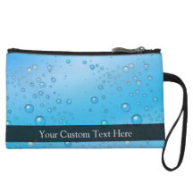 Blue Water Bubbles Wristlet Purses