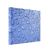 Blue Water Droplets Canvas Print