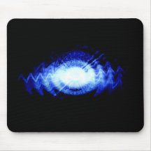 Blue Wave Galaxy over black background Mouse Pads