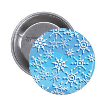 Blue Wave Snowflakes Pins