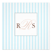 Blue Wedding Custom Announcement
