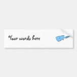 Blue whale bumper sticker
